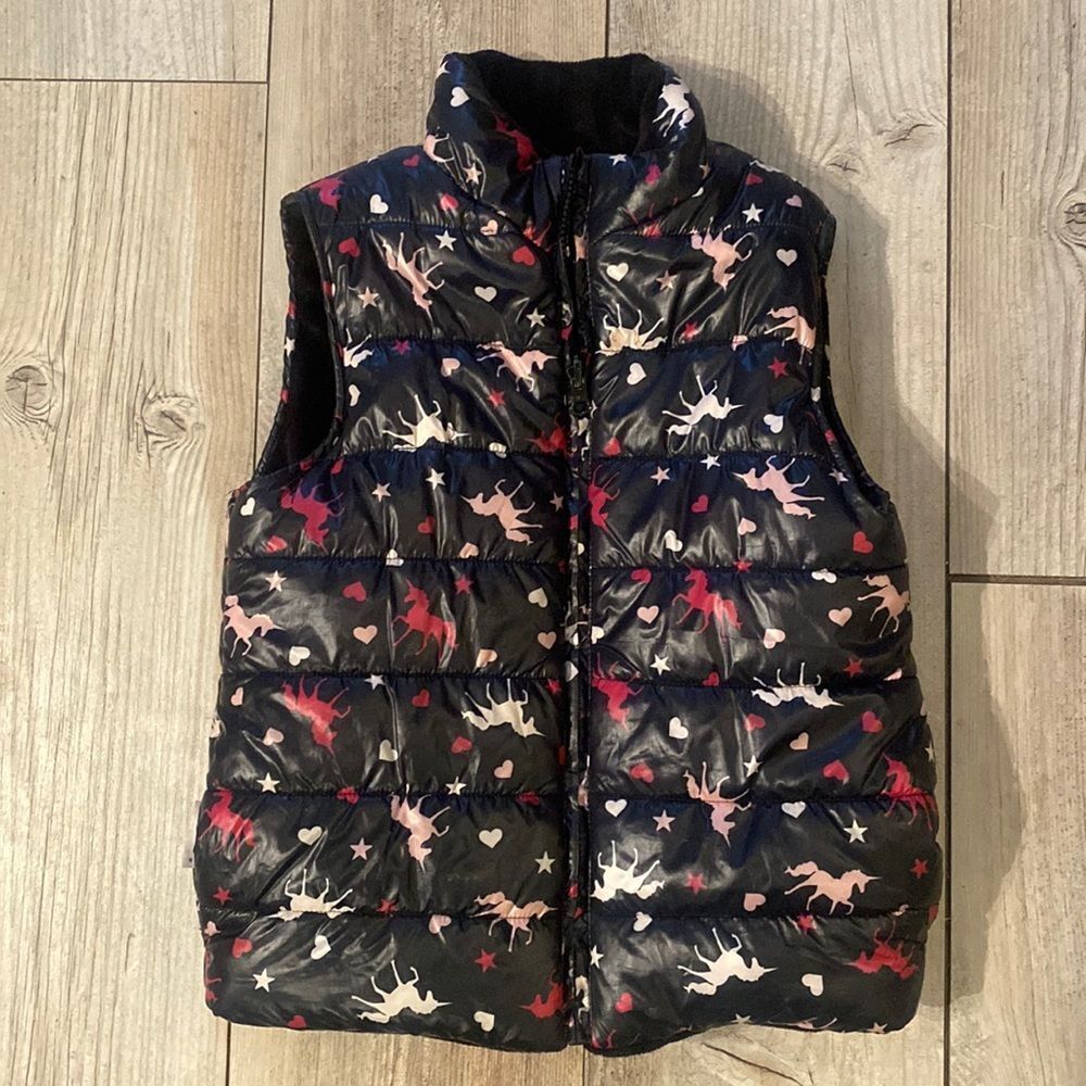 Girls Medium Epic Thread Faux Fur Lined Zip Up Vest Size Medium
